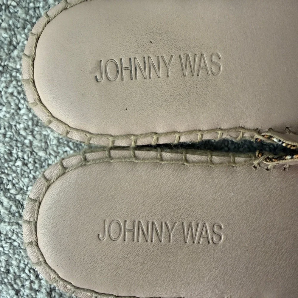 Johnny Was $198 Tigres Mule Espadrille Tiger Tropical Resort Jungle Maximal Sz 8